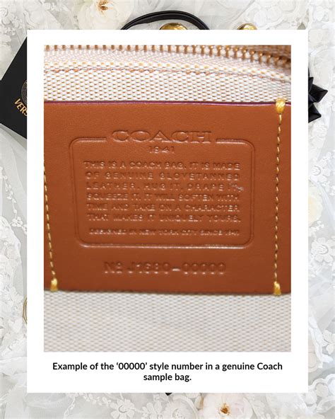 coach factory bag creed numbers